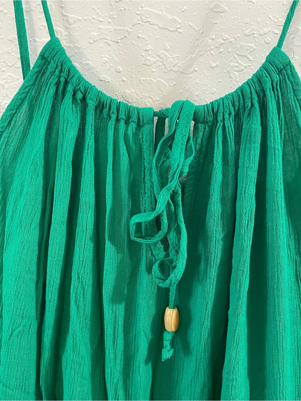 Kona Sol Emerald Green Maxi Dress with Spaghetti Straps - Picture 3 of 6